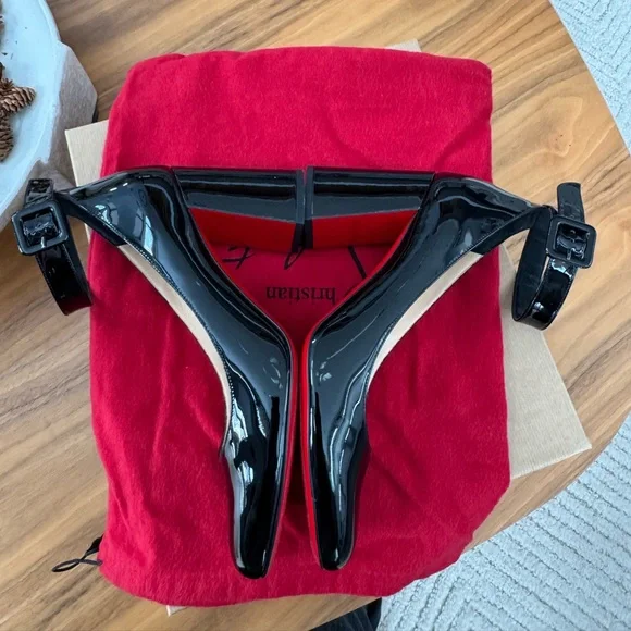 Christian Louboutin SOVAL 85 PATENT BK01 Black - Picture 5 of 12